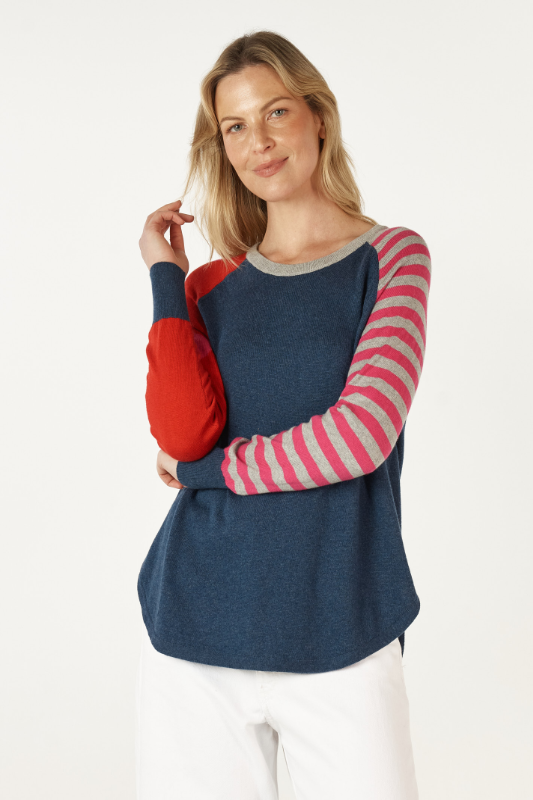 Zaket and Plover Spot + Stripe Crew | Denim