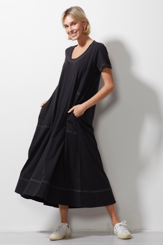 Zaket and Plover T-Shirt Dress in Black