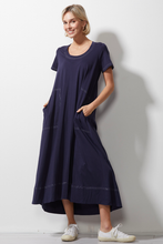 Load image into Gallery viewer, Zaket and Plover T-Shirt Dress in Navy
