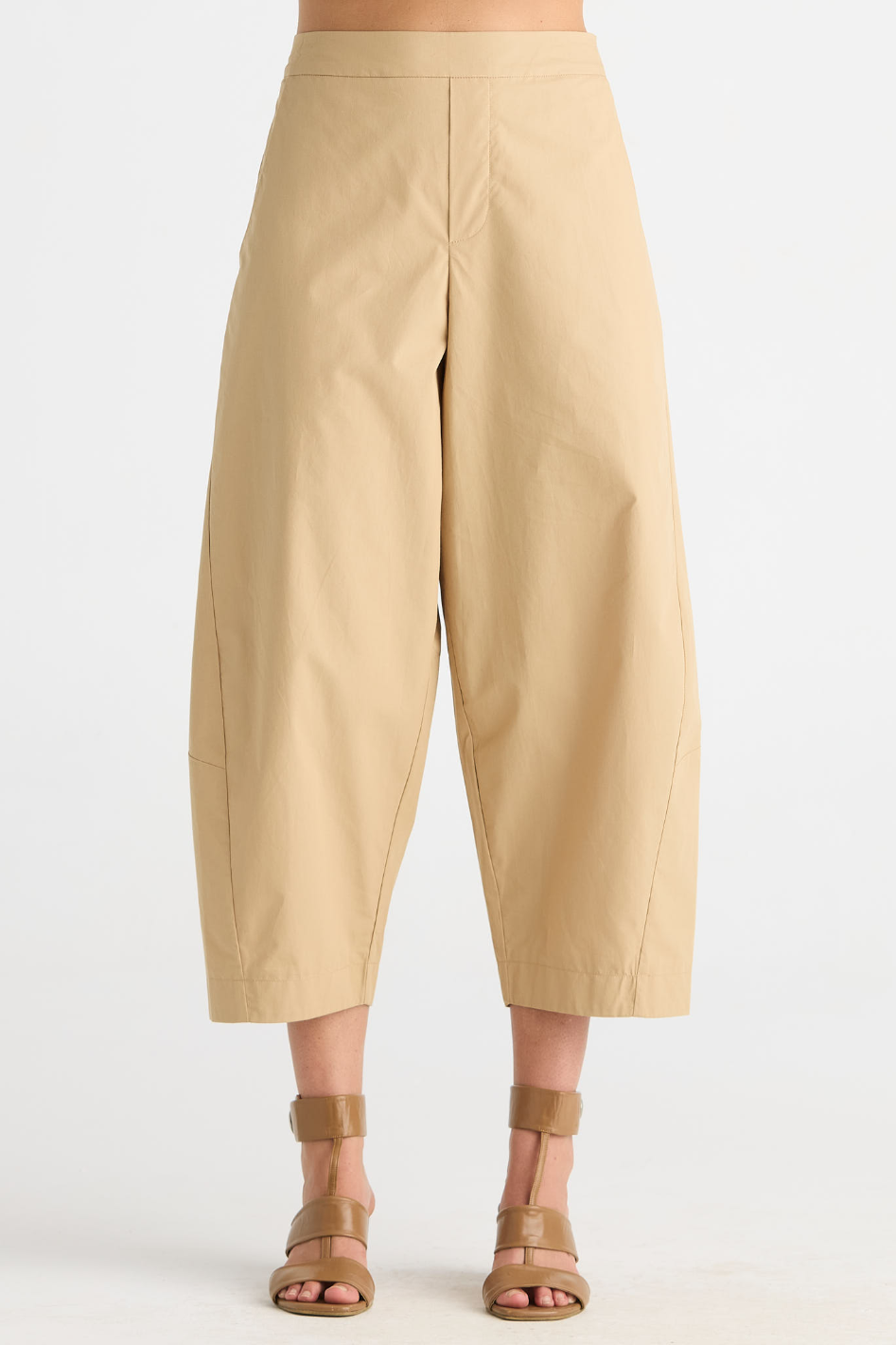 Zaket and Plover Barrel Leg Pant in Peanut Butter
