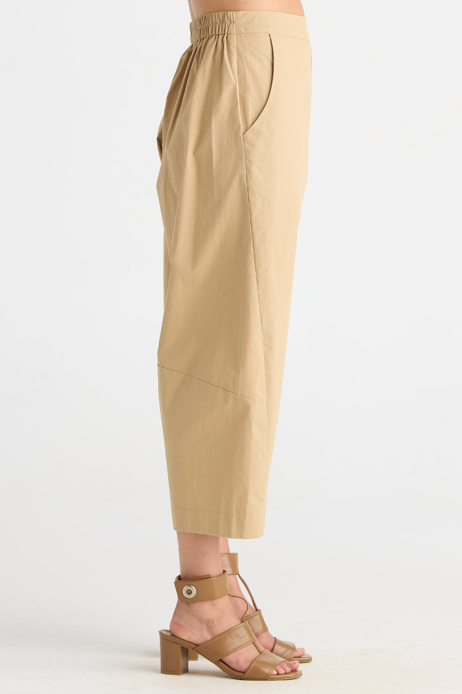 Zaket and Plover Barrel Leg Pant in Peanut Butter