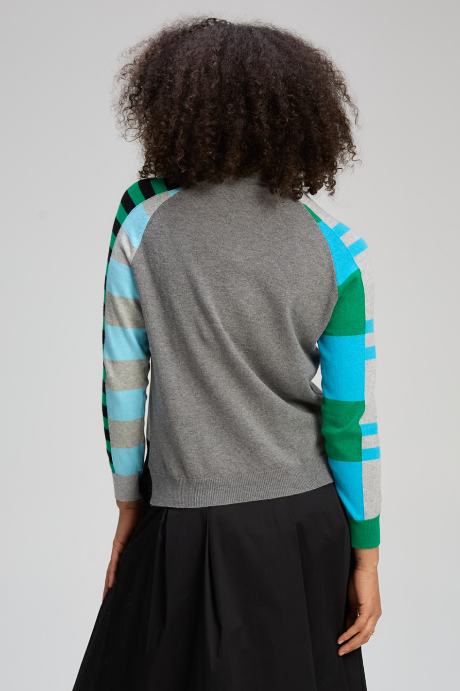Zaket and Plover Colour Block Jumper in Marl