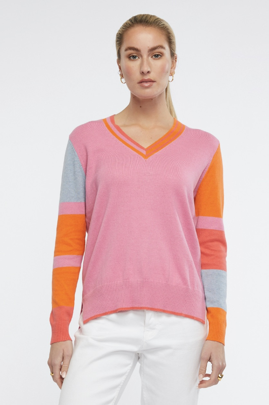 Zaket and Plover Cricket Jumper in Candy