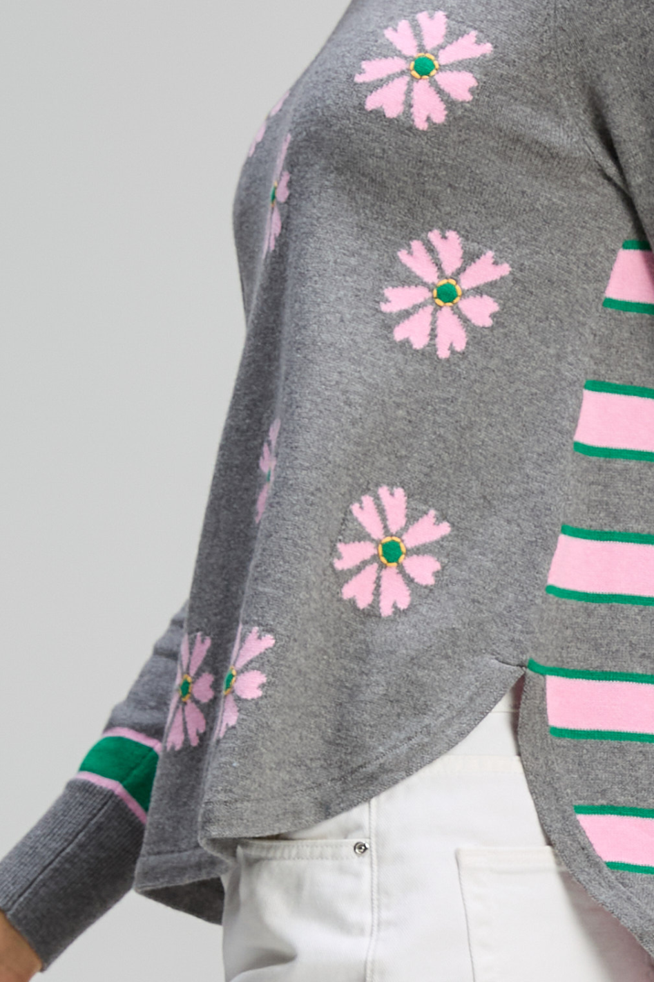 Zaket and Plover Daisy Chain Jumper in Cloud