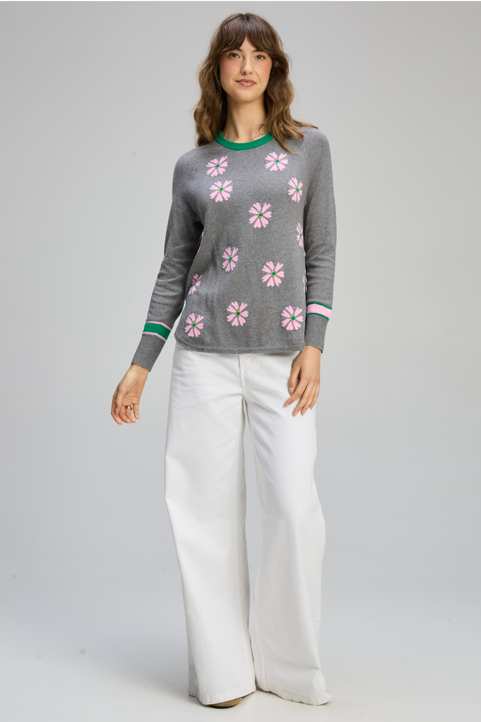 Zaket and Plover Daisy Chain Jumper in Cloud