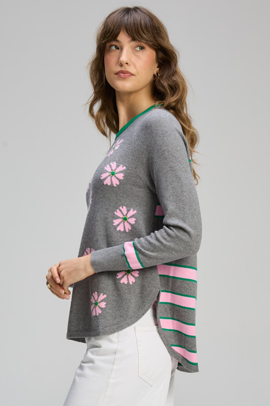 Zaket and Plover Daisy Chain Jumper in Cloud