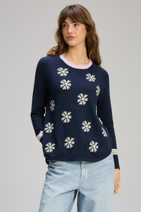 Zaket and Plover Daisy Chain Sweater | Dark Denim | ZP8132