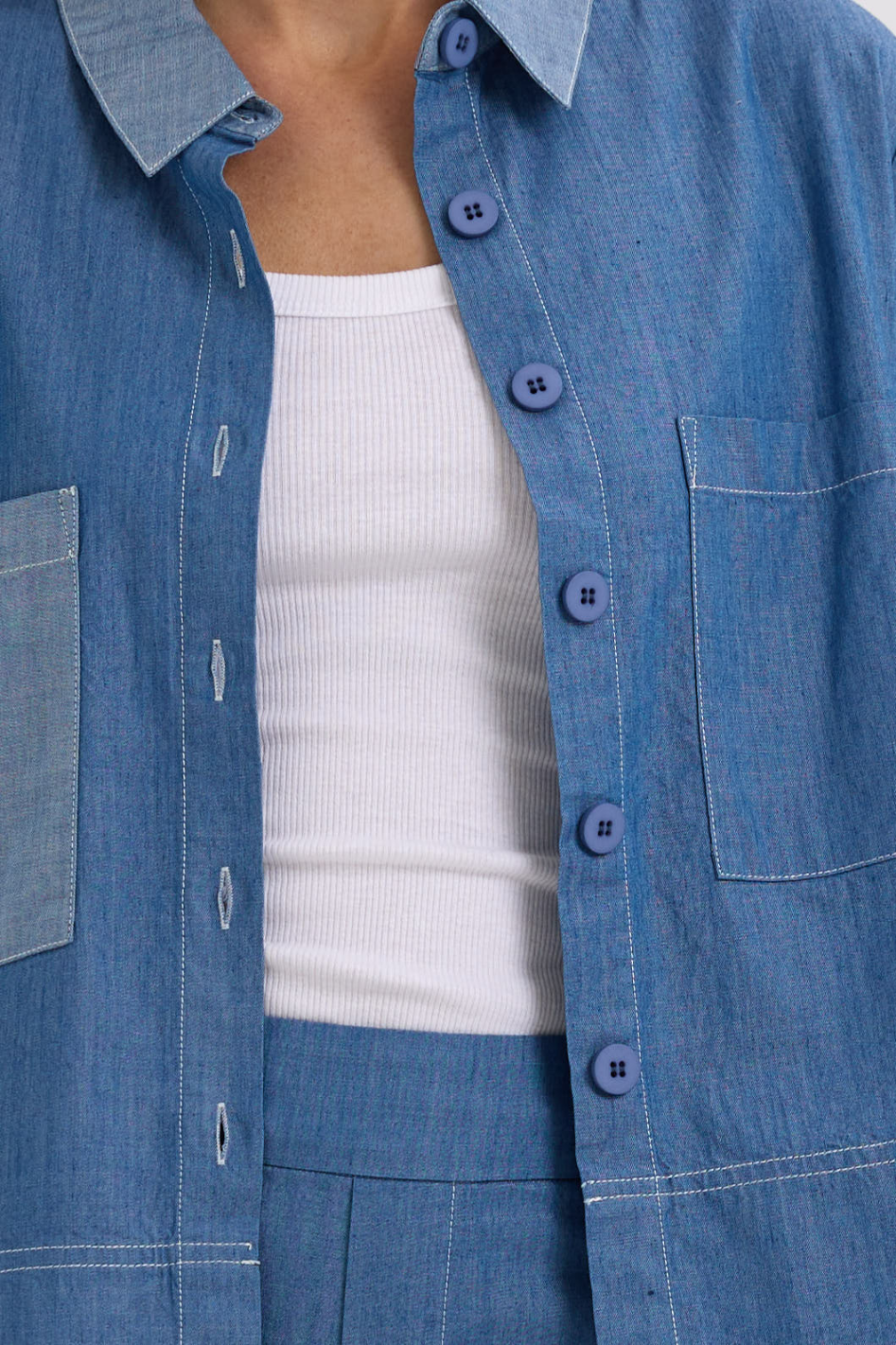Zaket and Plover Denim Shirt | Washed Denim