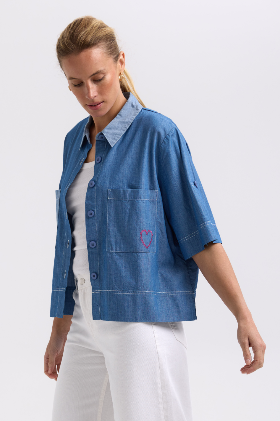 Zaket and Plover Denim Shirt | Washed Denim