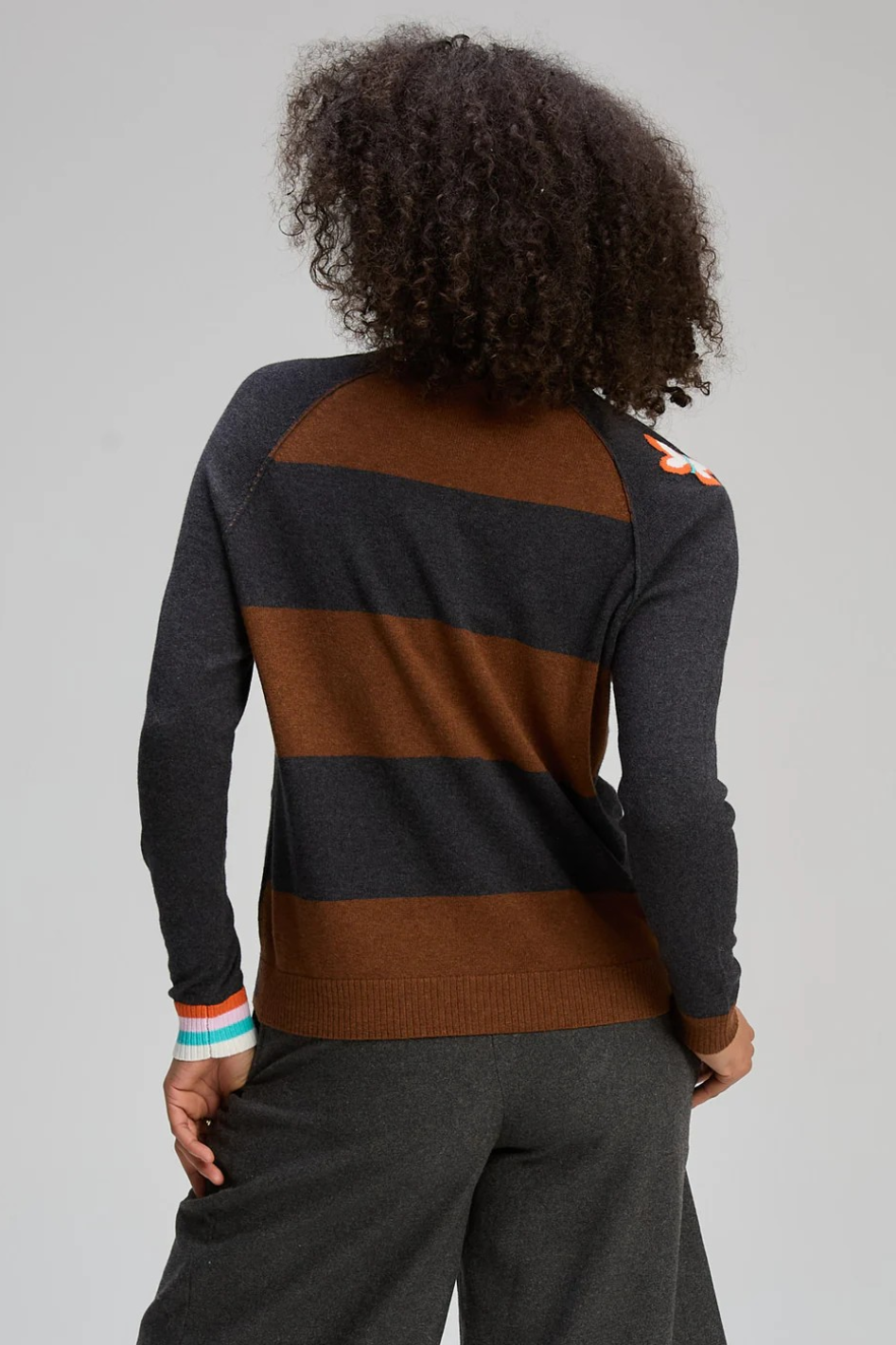 Zaket and Plover Good Energy Cardi in Charcoal