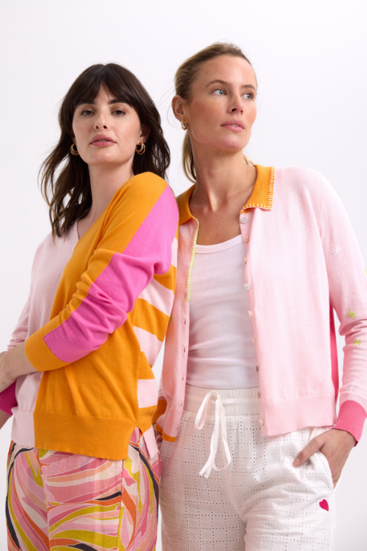 Zaket and Plover Hand-Work Cardi | Blush | ZP7708