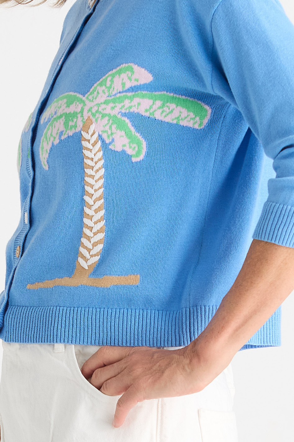 Zaket & Plover Island Cardi in Bluebell