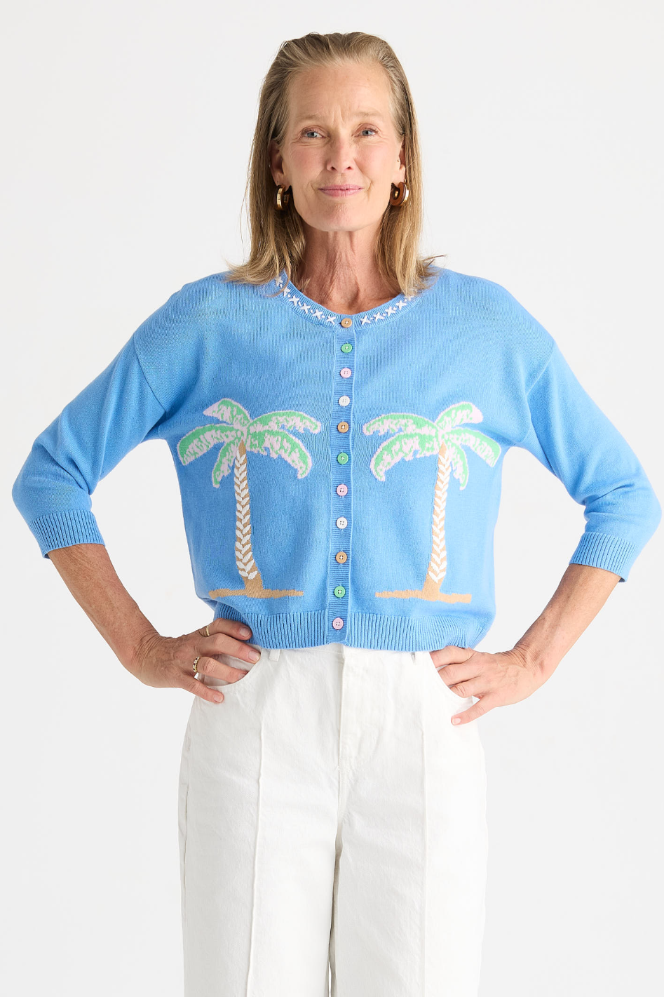 Zaket & Plover Island Cardi in Bluebell