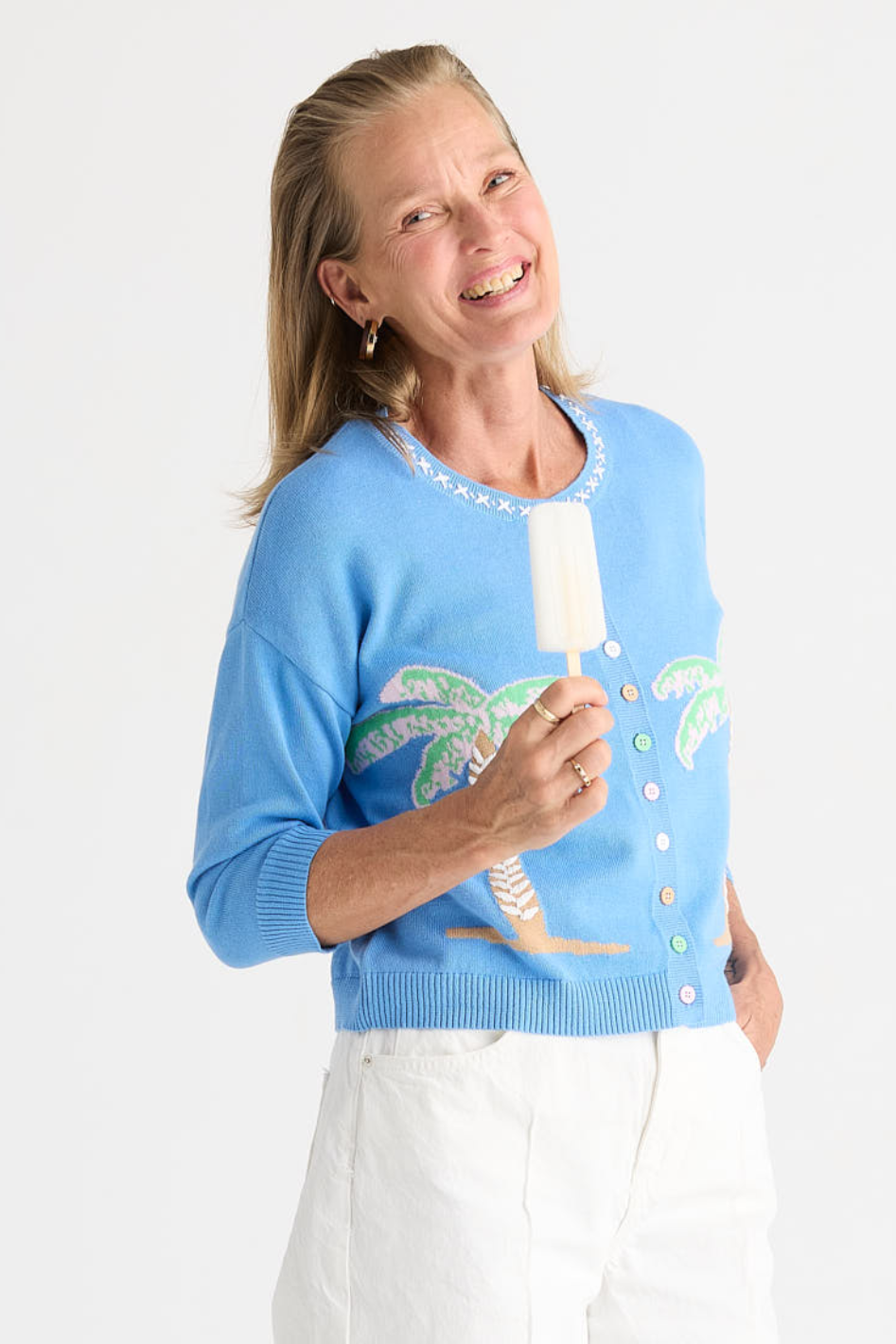 Zaket & Plover Island Cardi in Bluebell
