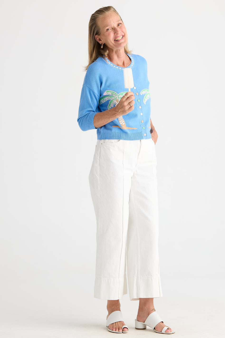 Zaket & Plover Island Cardi in Bluebell
