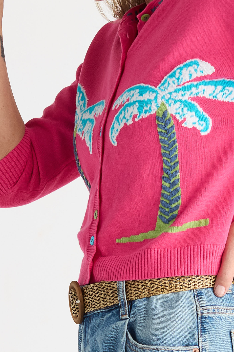 Zaket and Plover Island Cardi in Fuchsia