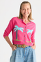 Zaket and Plover Island Cardi in Fuchsia