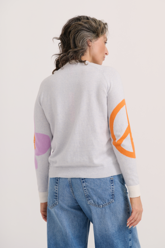 Zaket and Plover Peace Please Cardi | Icicle | ZP7711