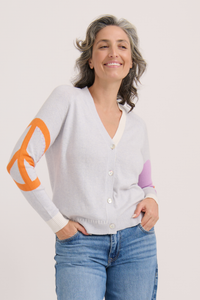 Zaket and Plover Peace Please Cardi | Icicle | ZP7711