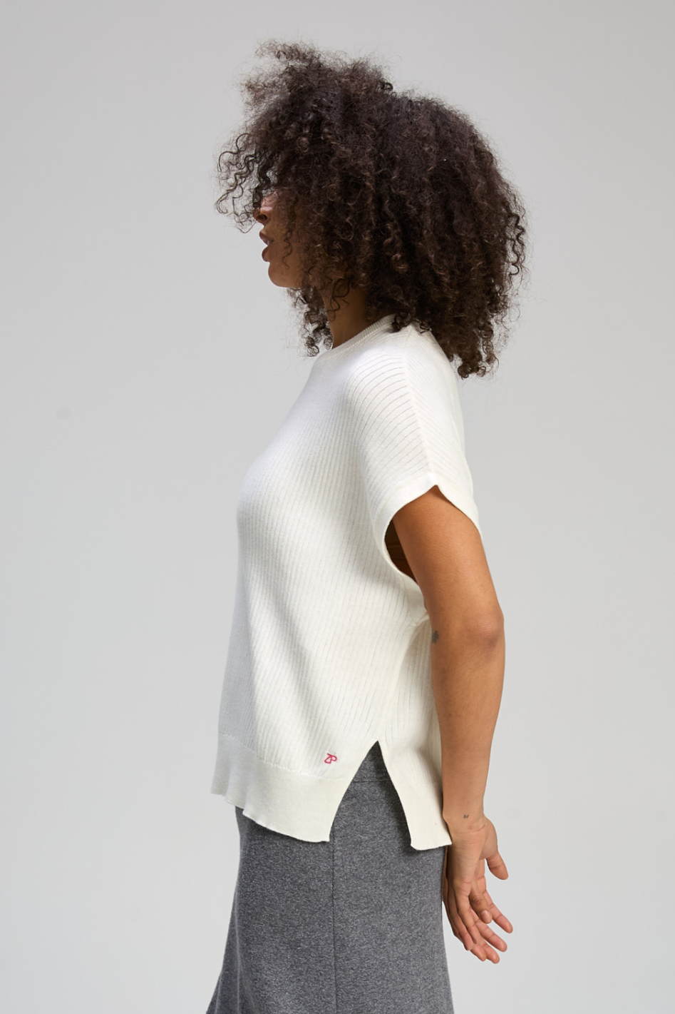Zaket and Plover Sleeveless Crew Essential | Salt | ZP8144