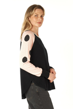 Load image into Gallery viewer, Zaket and Plover Spot + Stripe Crew | Black
