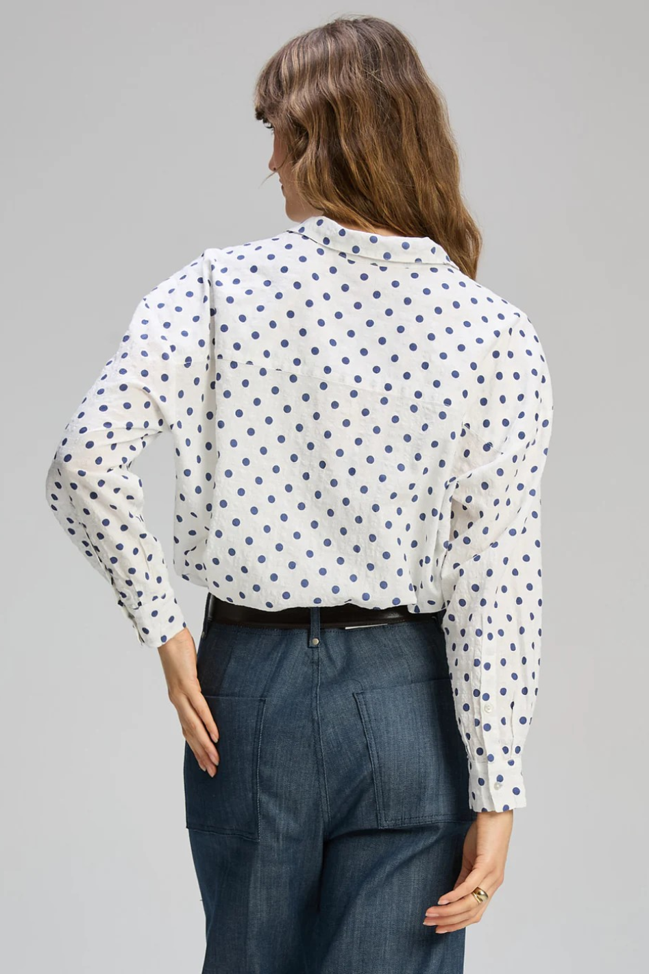 Zaket and Plover Spotty Shirt Essential | Sportino Navy | 8158