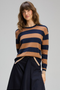Zaket and Plover Stripe Clash Jumper | Dark Denim | ZP8133
