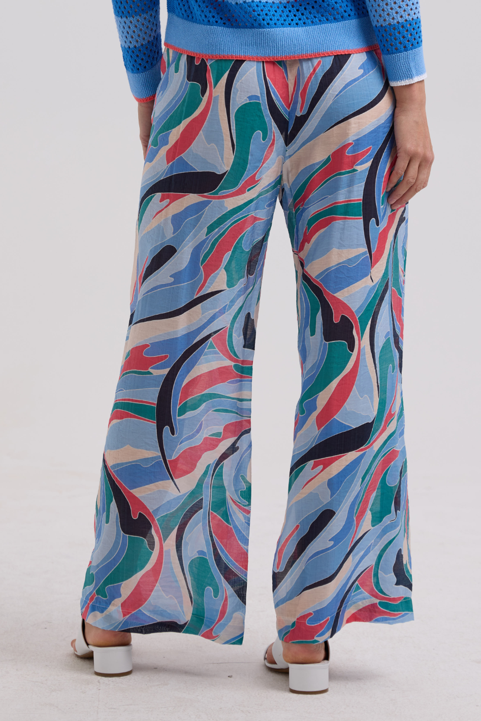 Zaket and Plover Summer Pant in Waves Print
