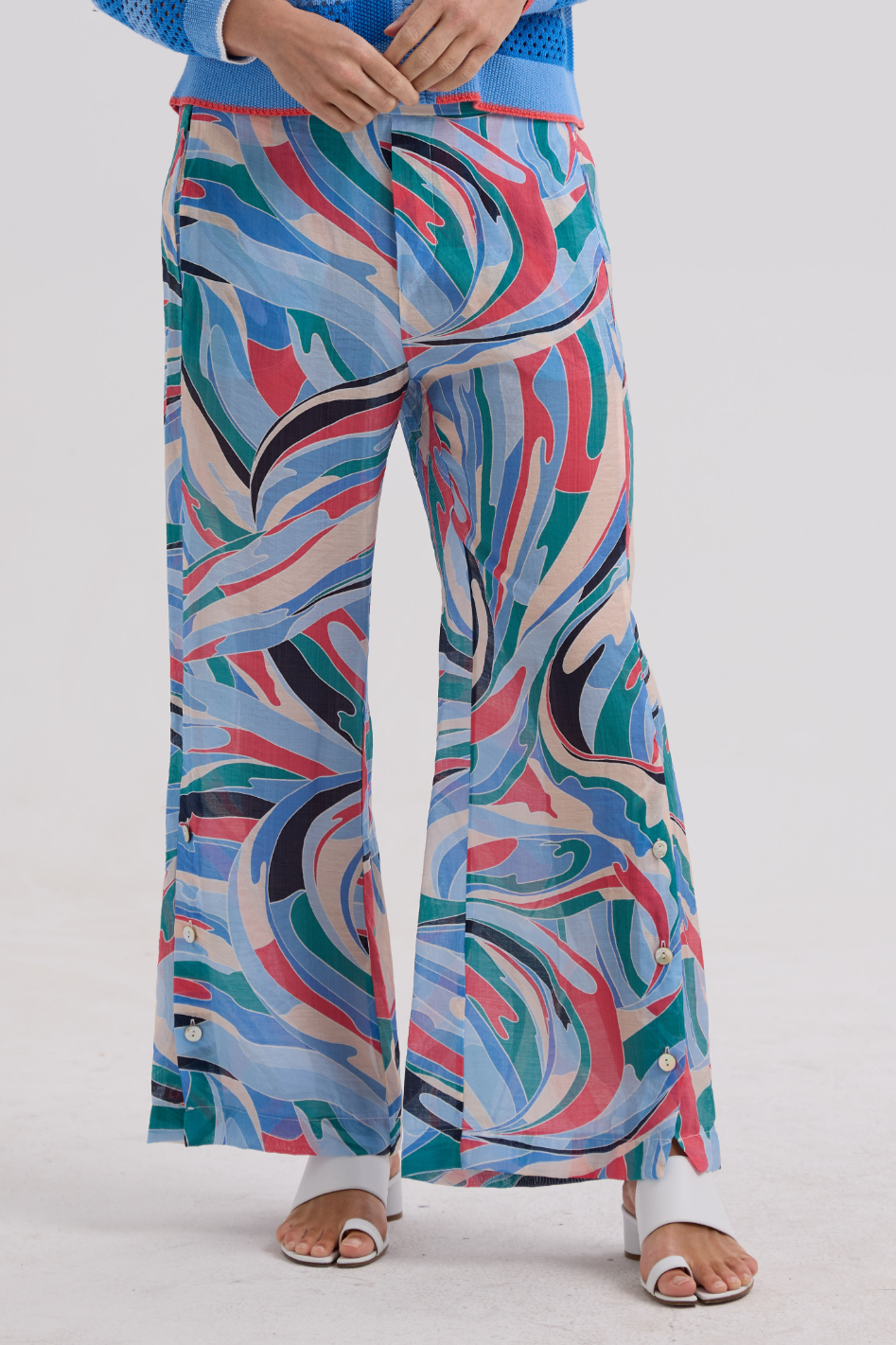 Zaket and Plover Summer Pant in Waves Print