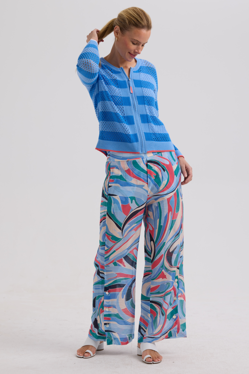 Zaket and Plover Summer Pant in Waves Print