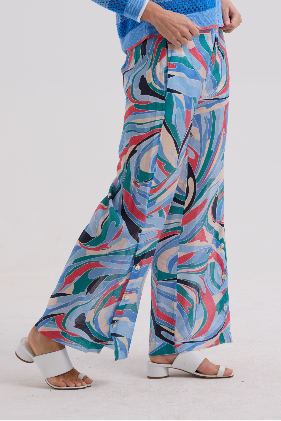 Zaket and Plover Summer Pant in Waves Print