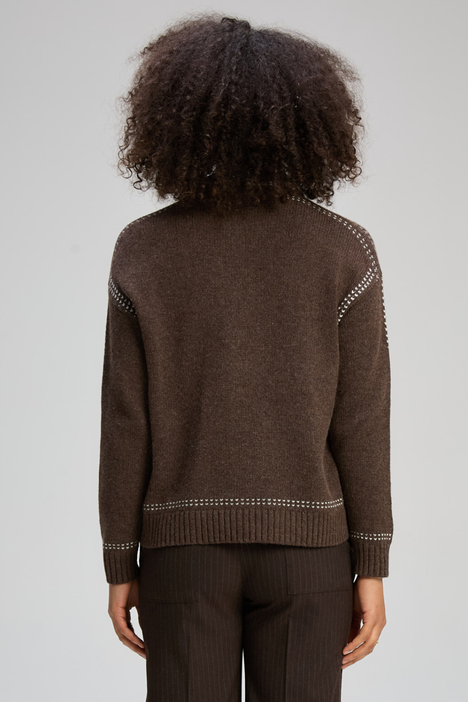 Zaket and Plover Tailored Cardi in Cocoa