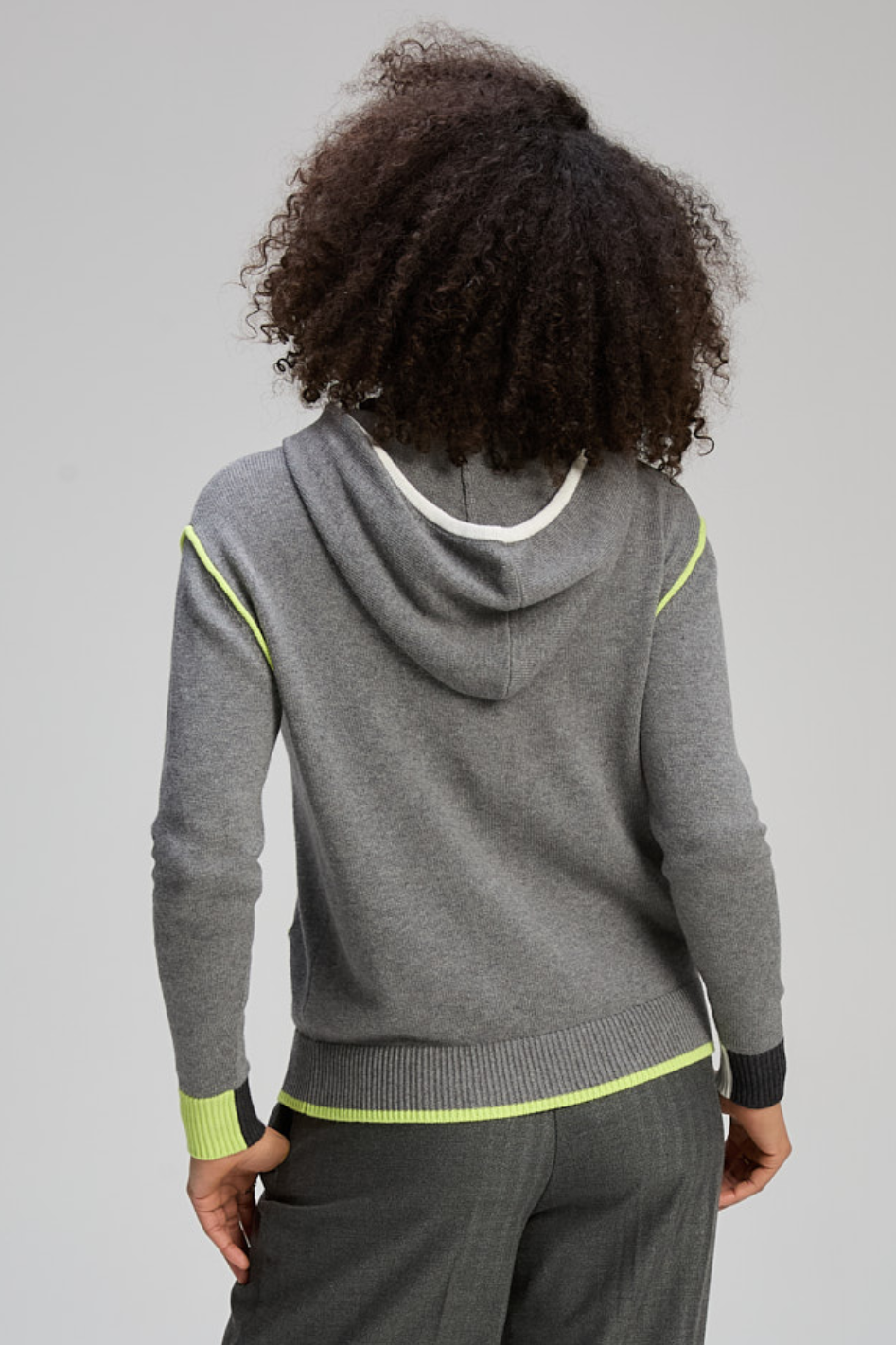 Zaket and Plover Threaded Zip Up Hoodie | Cloud | ZP8128