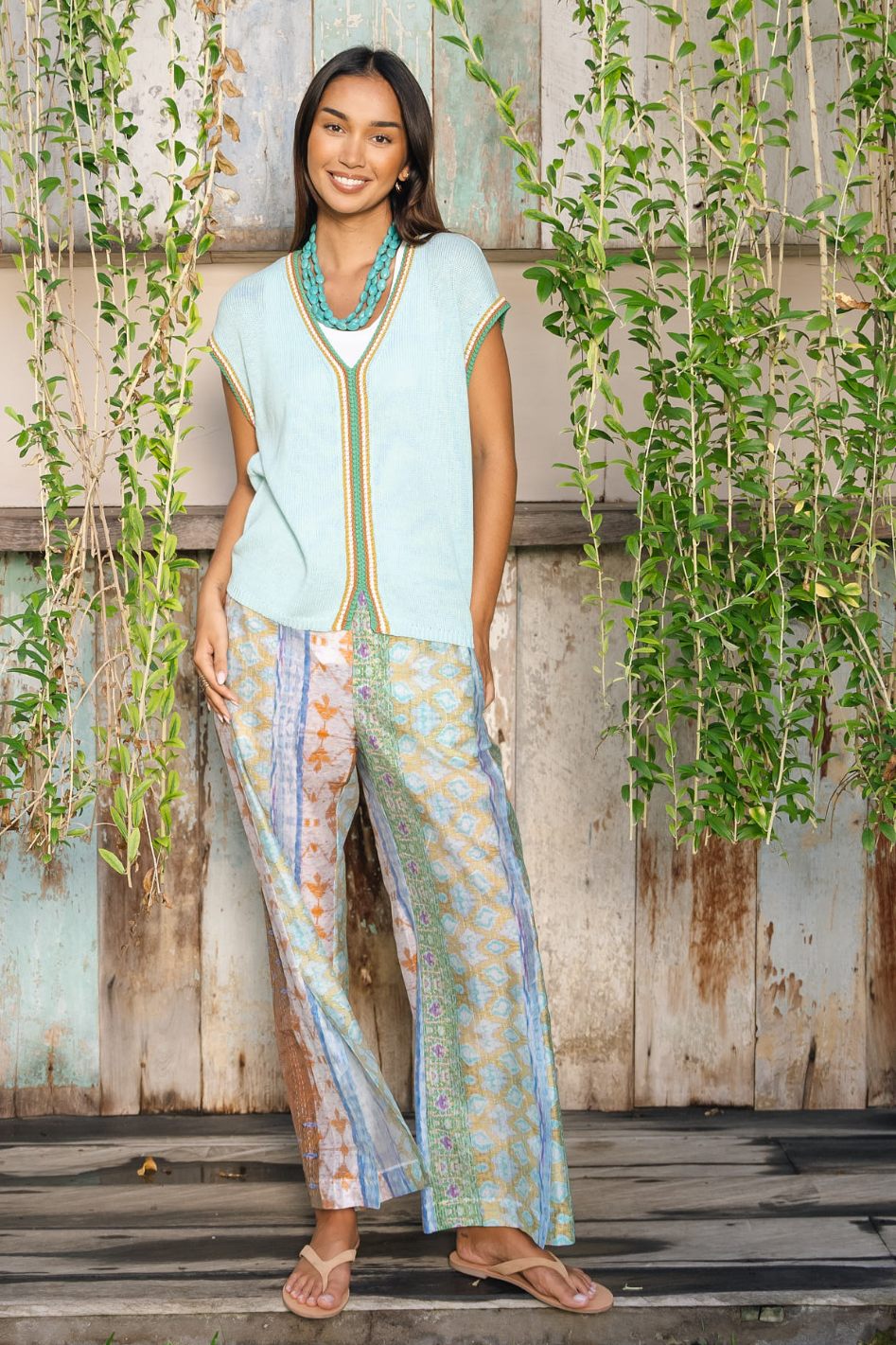 Zaket and Plover Wide Leg Pant in Riverside