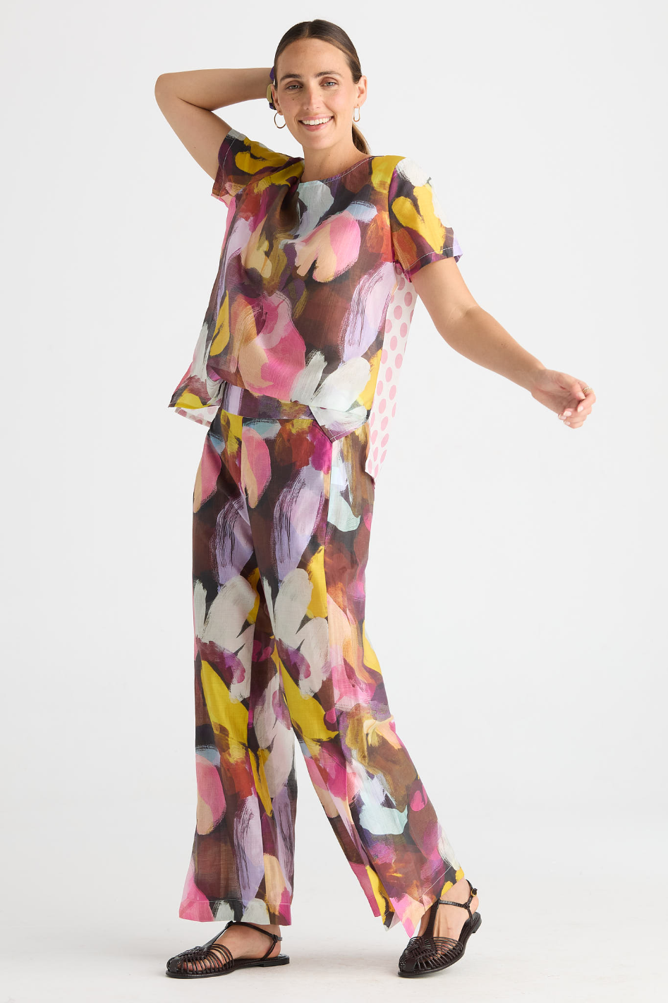 Zaket and Plover Wide Leg Pant in Sunset