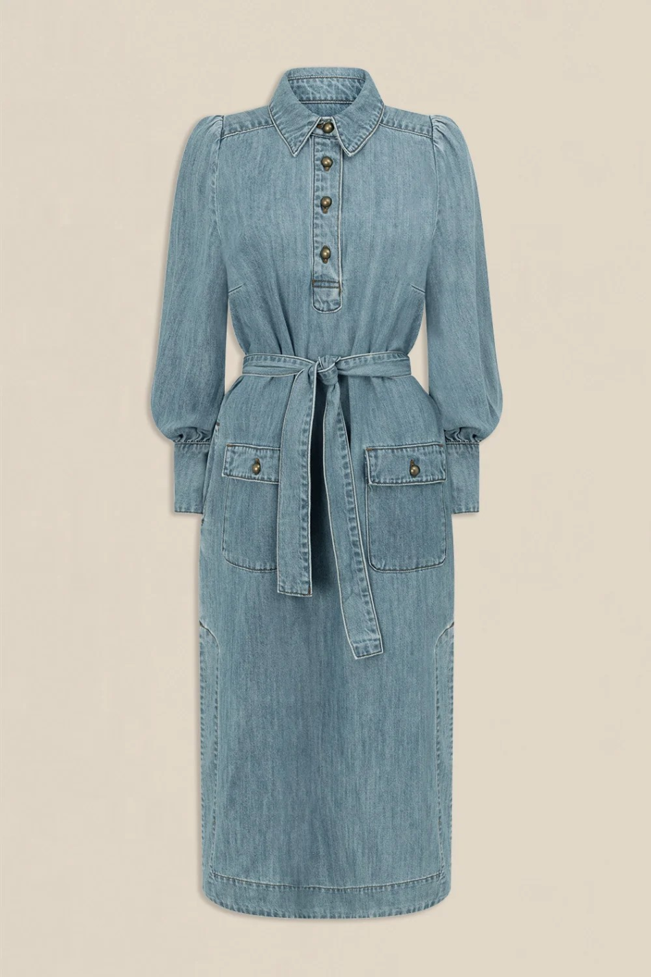 Zoe Kratzmann Echelon Dress in Light Washed Denim