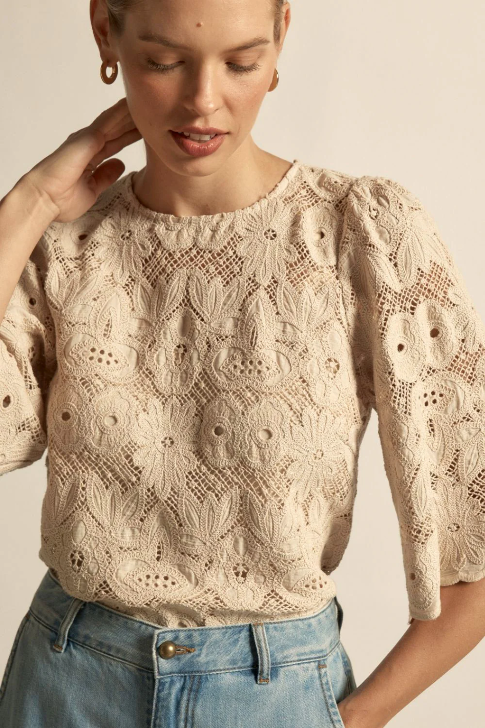 Zoe Kratzmann Glisten Top in Vintage Cream