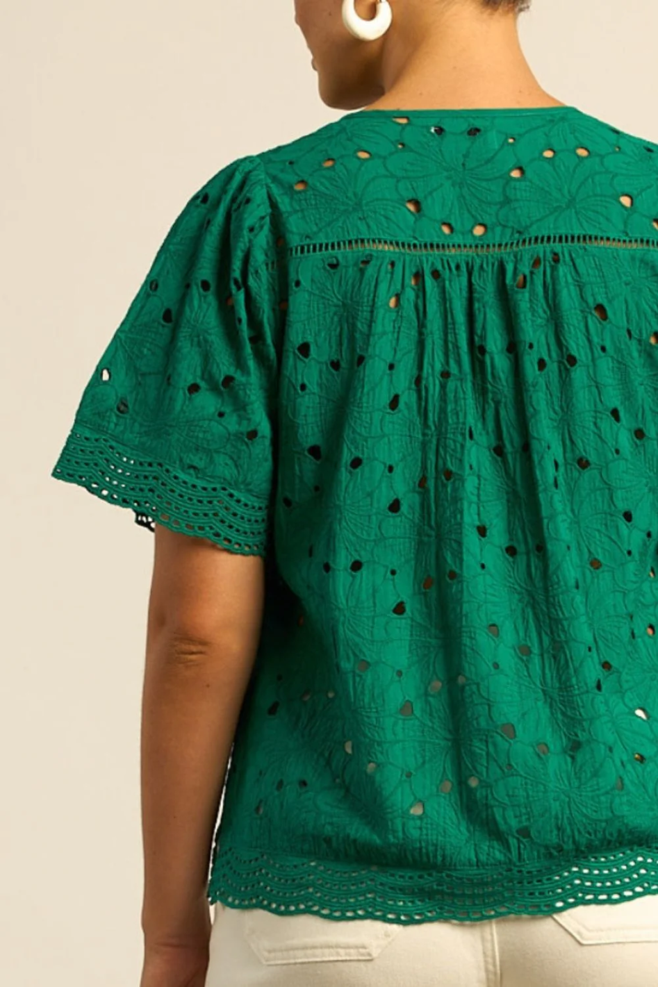 Zoe Kratzmann Vantage Top in Emerald Broderie