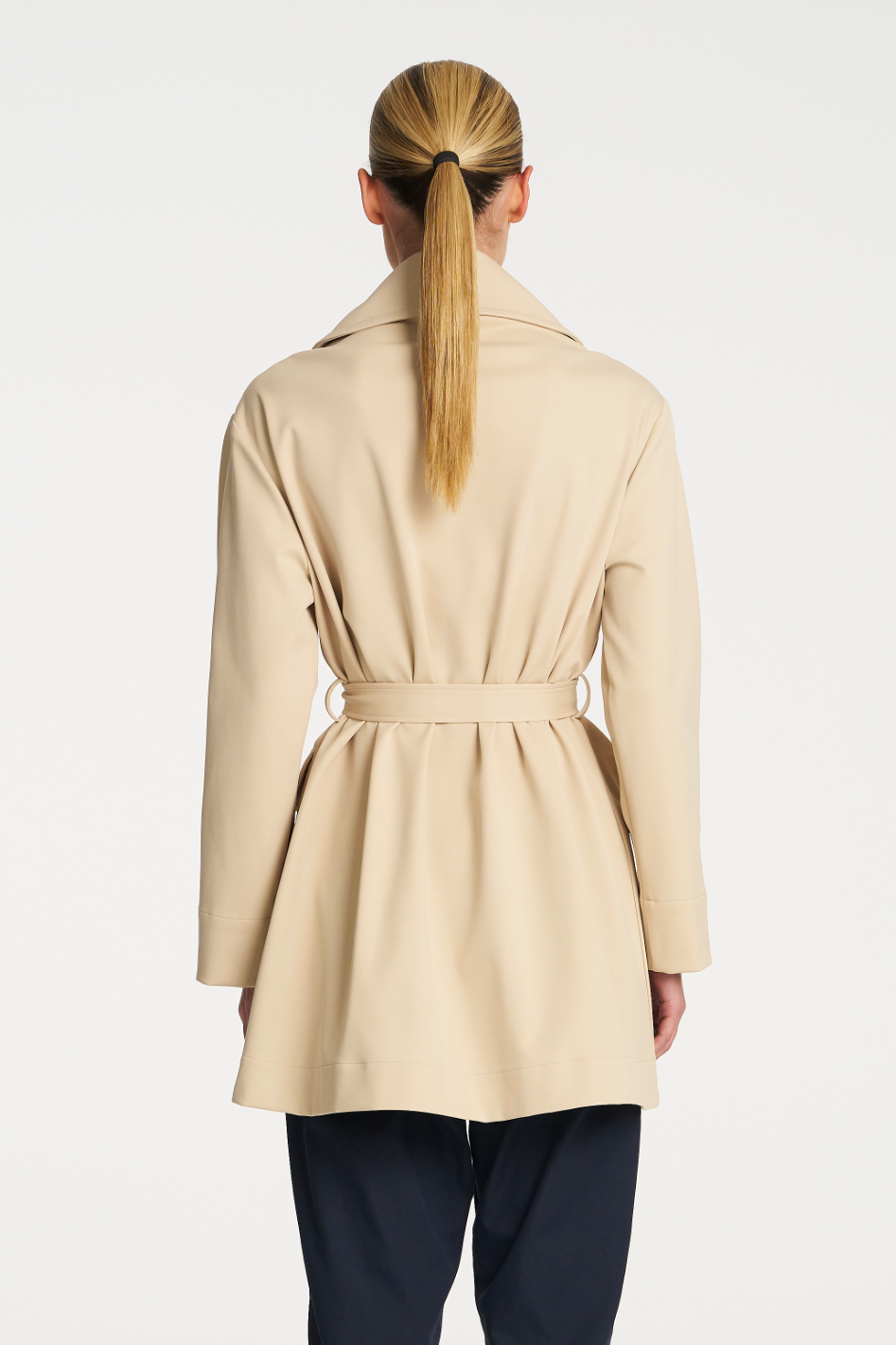 Mela Purdie Wrap Trench in Ultra Knit Bisque