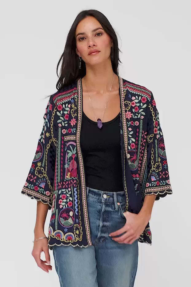 Johnny Was Fuji Kimono in Blue Night Video