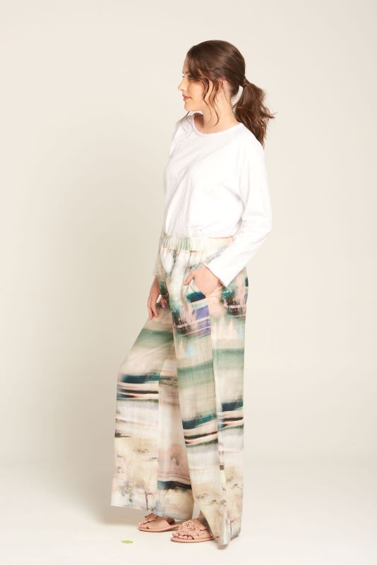 Cloth Paper Scissors Frankie Pant in Aerial Print