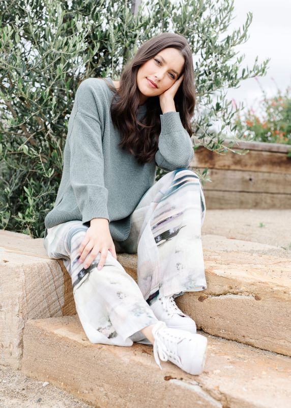 Cloth Paper Scissors Frankie Pant in Aerial Print