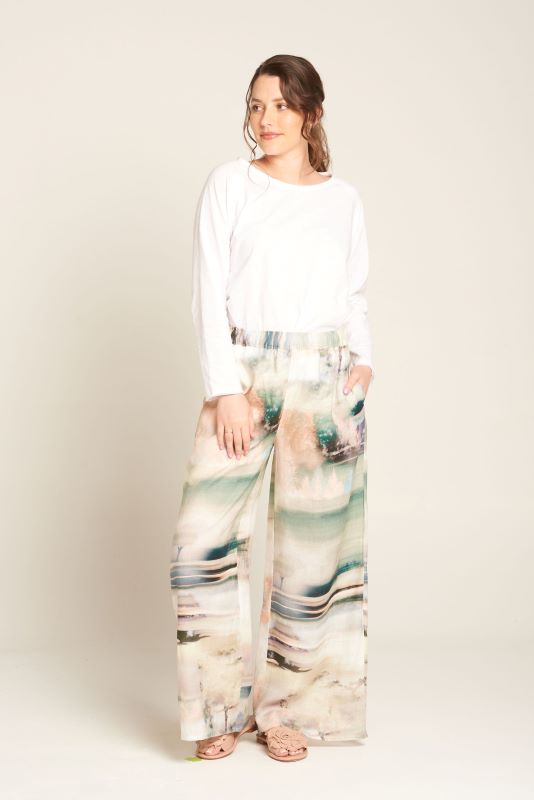 Cloth Paper Scissors Frankie Pant in Aerial Print