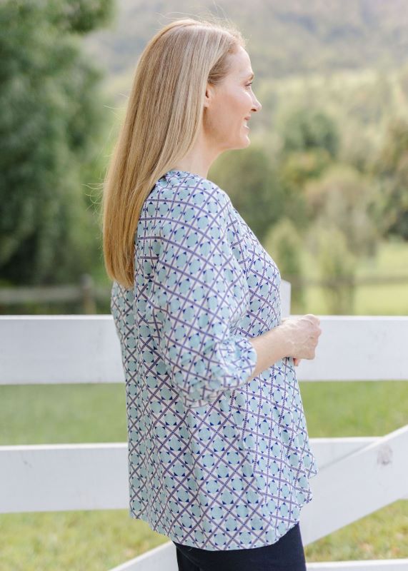 Cloth Paper Scissors Round Neck Linen Top