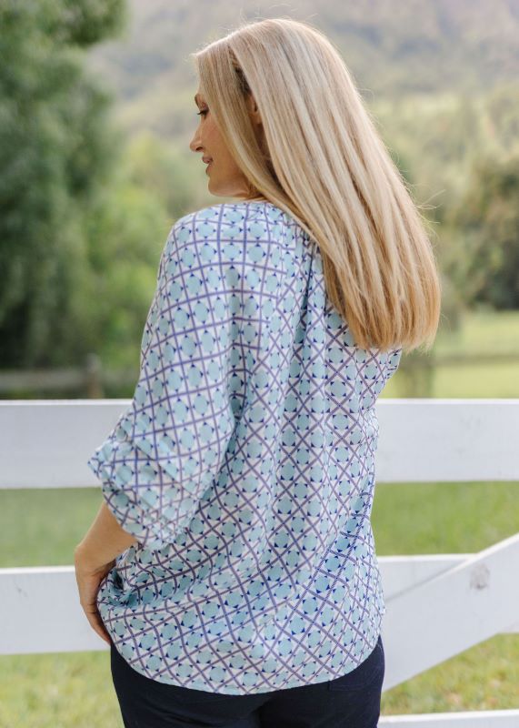 Cloth Paper Scissors Round Neck Linen Top