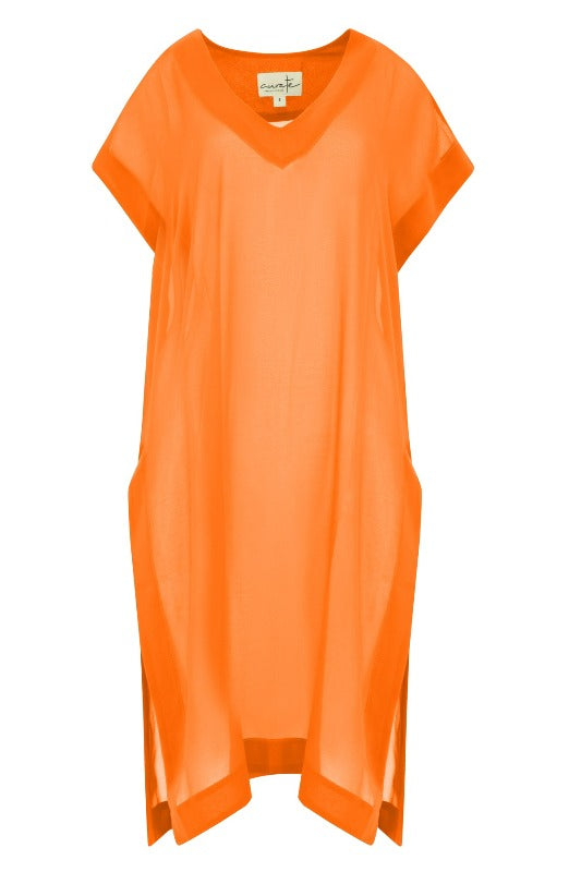 Curate Short and Sheer Dress Orange