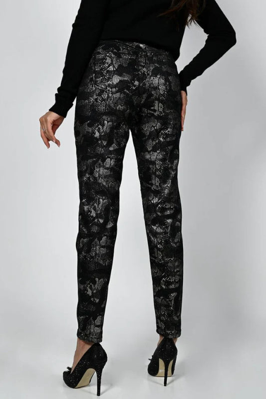 Frank Lyman Black & Gold Denim Jeans