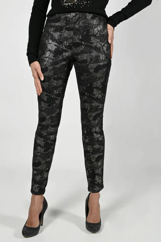 Frank Lyman Black & Gold Denim Jeans