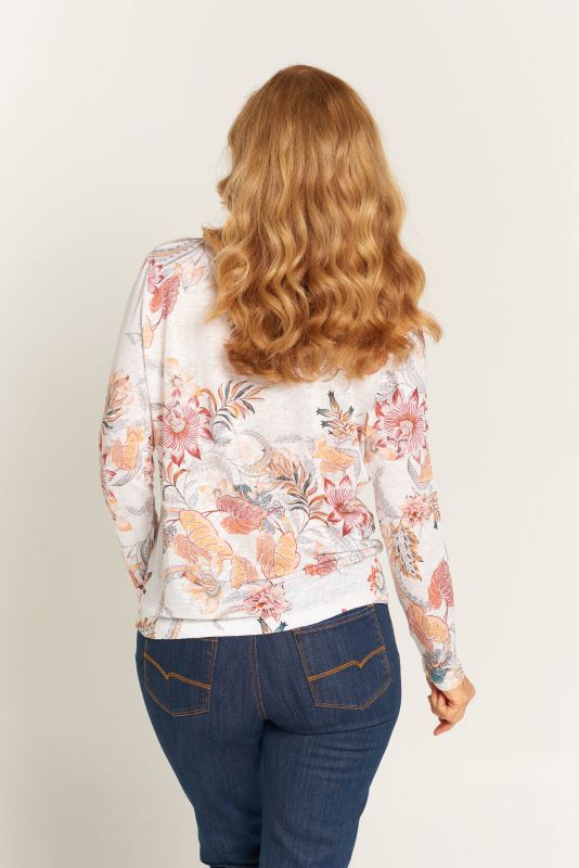 Goondiwindi Cotton Printed Linen Tee in Autumn Floral