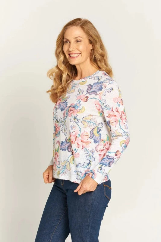 Goondiwindi Cotton Sonya Tee in Folk Floral Print